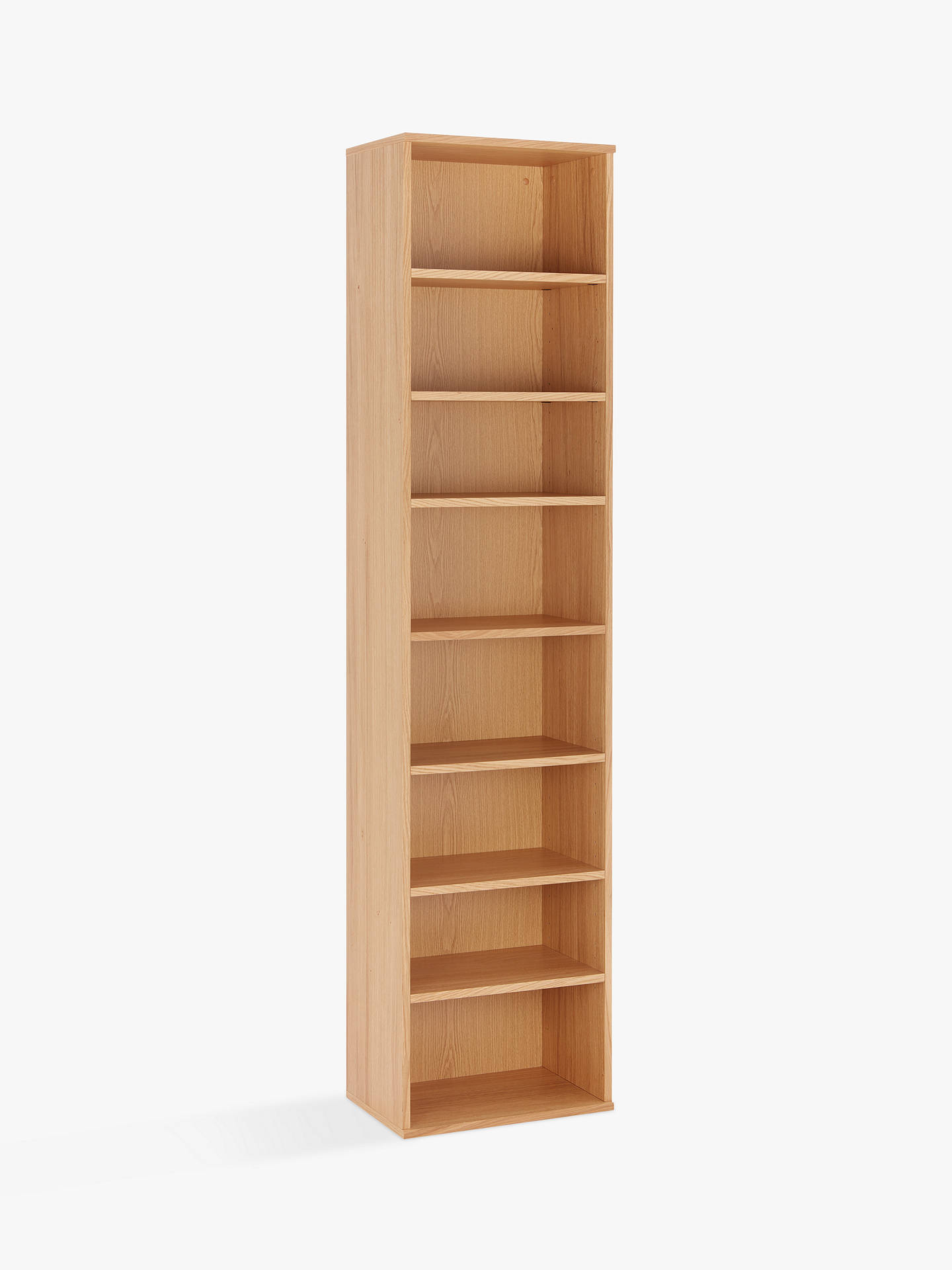 John Lewis Partners Abacus Narrow 7 Shelf Bookcase Fsc