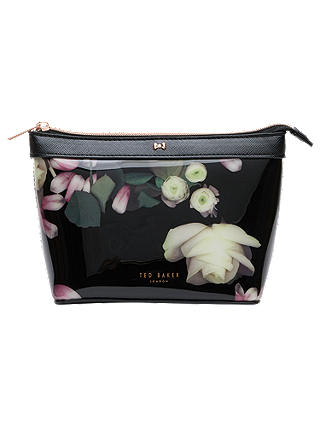Ted Baker Zaire Kensington Floral Makeup Bag, Black