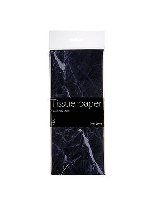 John Lewis & Partners Marble Tissue Paper, 5 Sheets, Navy