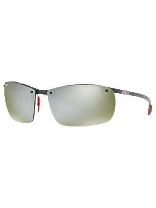 Ray-Ban RB8305M Polarised Scuderia Ferrari Collection Rectangular Sunglasses