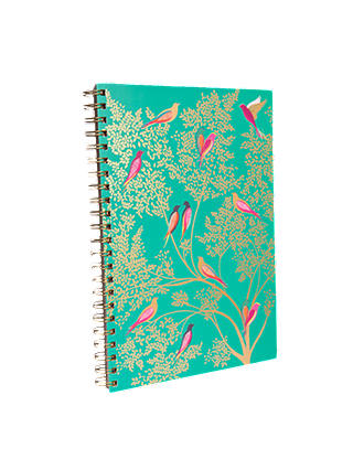 Sara Miller A4 Birds Notebook, Turquoise
