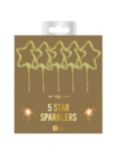 Talking Tables Star Sparklers, Pack of 5, Gold