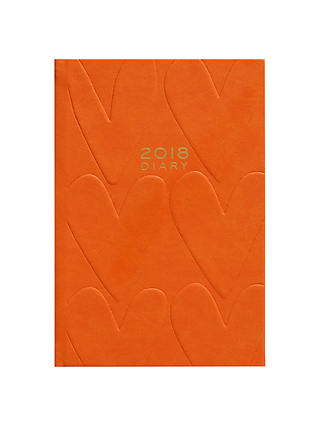 Caroline Gardner A5 Hearts 2018 Diary, Orange