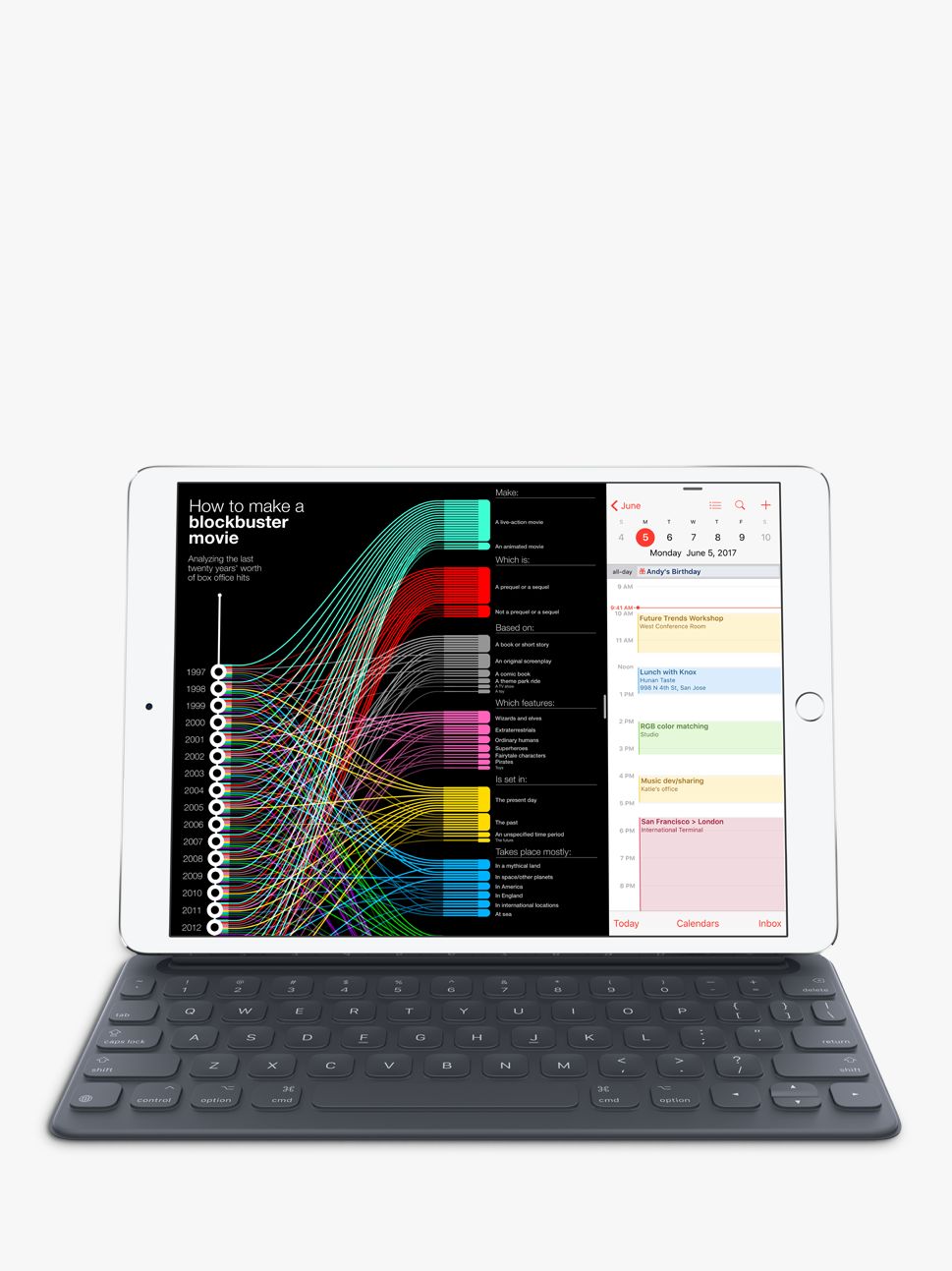Apple Smart Keyboard for 10.2" iPad and 10.5" iPad Air (3rd Gen), Grey