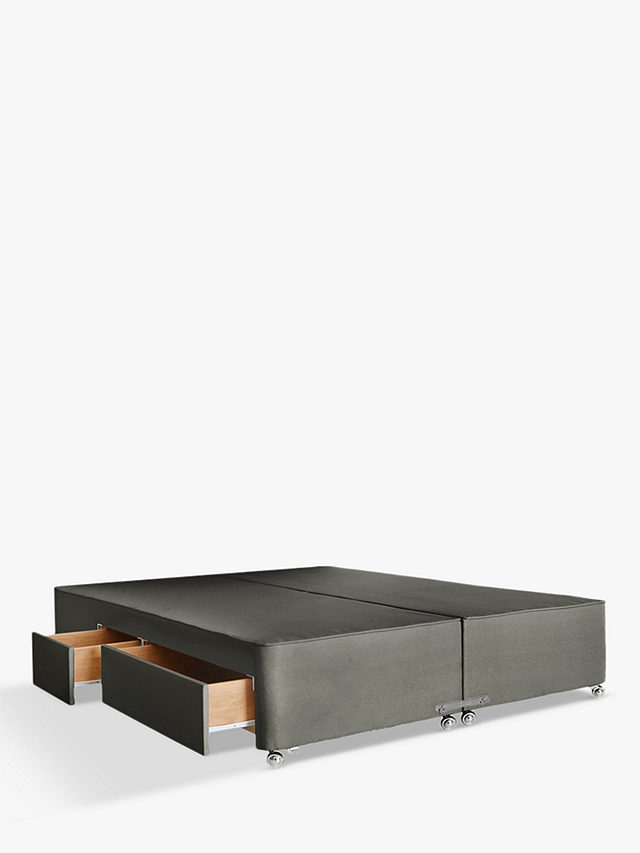 TEMPUR® Continental Drawer Divan Storage Bed, King Size, Dark Grey