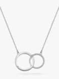 Hot Diamonds Bliss Interlocked Circle Necklace, Silver