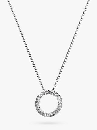Hot Diamonds Bliss Circle Pendant Necklace, Silver