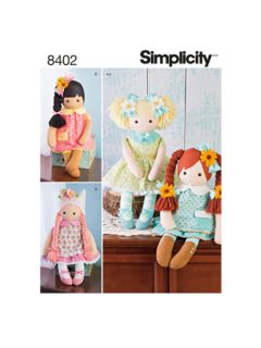 Simplicity Dolls Sewing Pattern, 8402