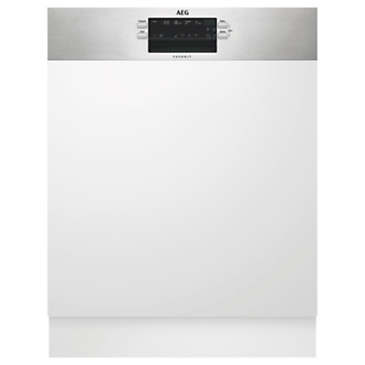 AEG FEB52600ZM Integrated Dishwasher, Stainless Steel