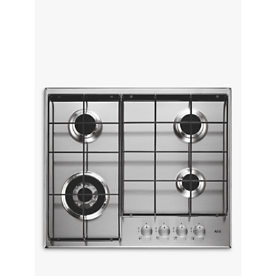 AEG HG644351SM Integrated Gas Hob, Stainless Steel