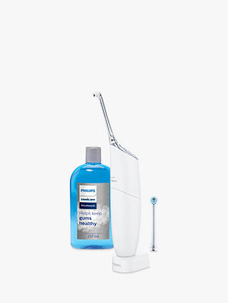 Philips Sonicare HX8472/11 AirFloss Pro Dental Flosser with Mouth Wash, White