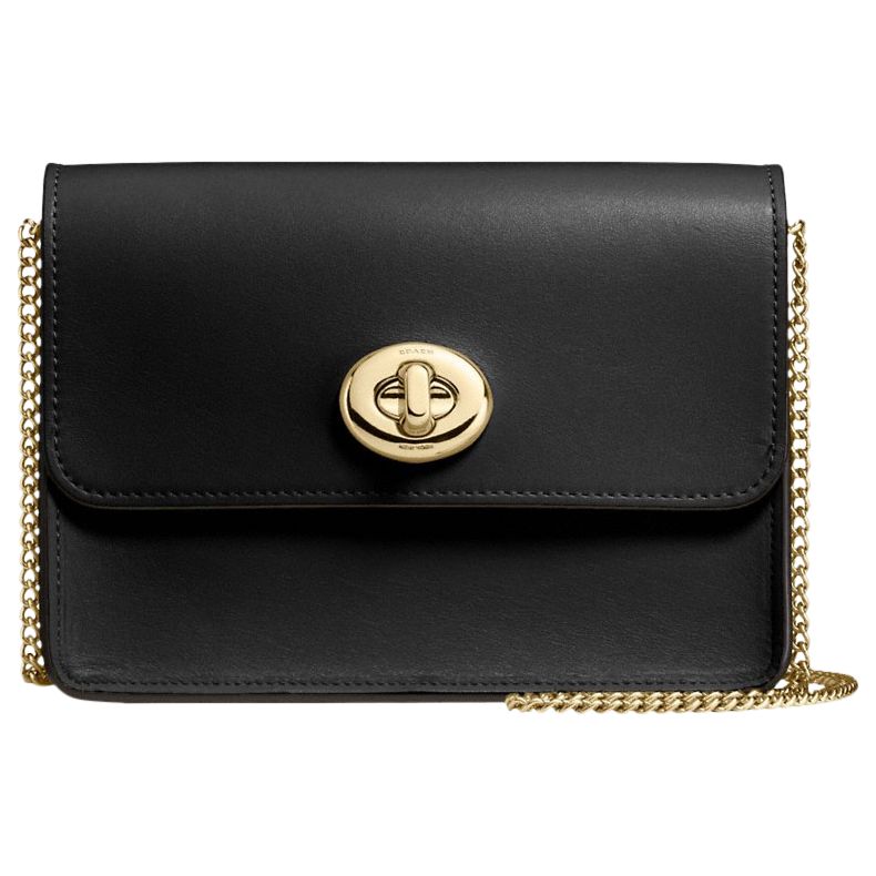 Coach Bowery Leather Turnlock Chain Cross Body Bag at John Lewis & Partners