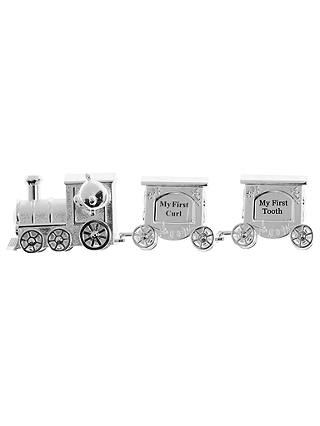 John Lewis & Partners Silver Plated Curl & Tooth Train