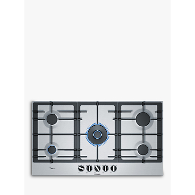 Bosch PCR9A5B90 Integrated Gas Hob, Stainless Steel