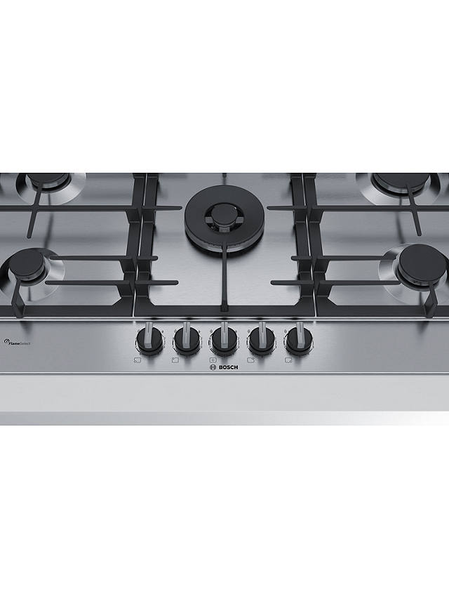 Buy Bosch PCR9A5B90 Integrated Gas Hob, Stainless Steel Online at johnlewis.com
