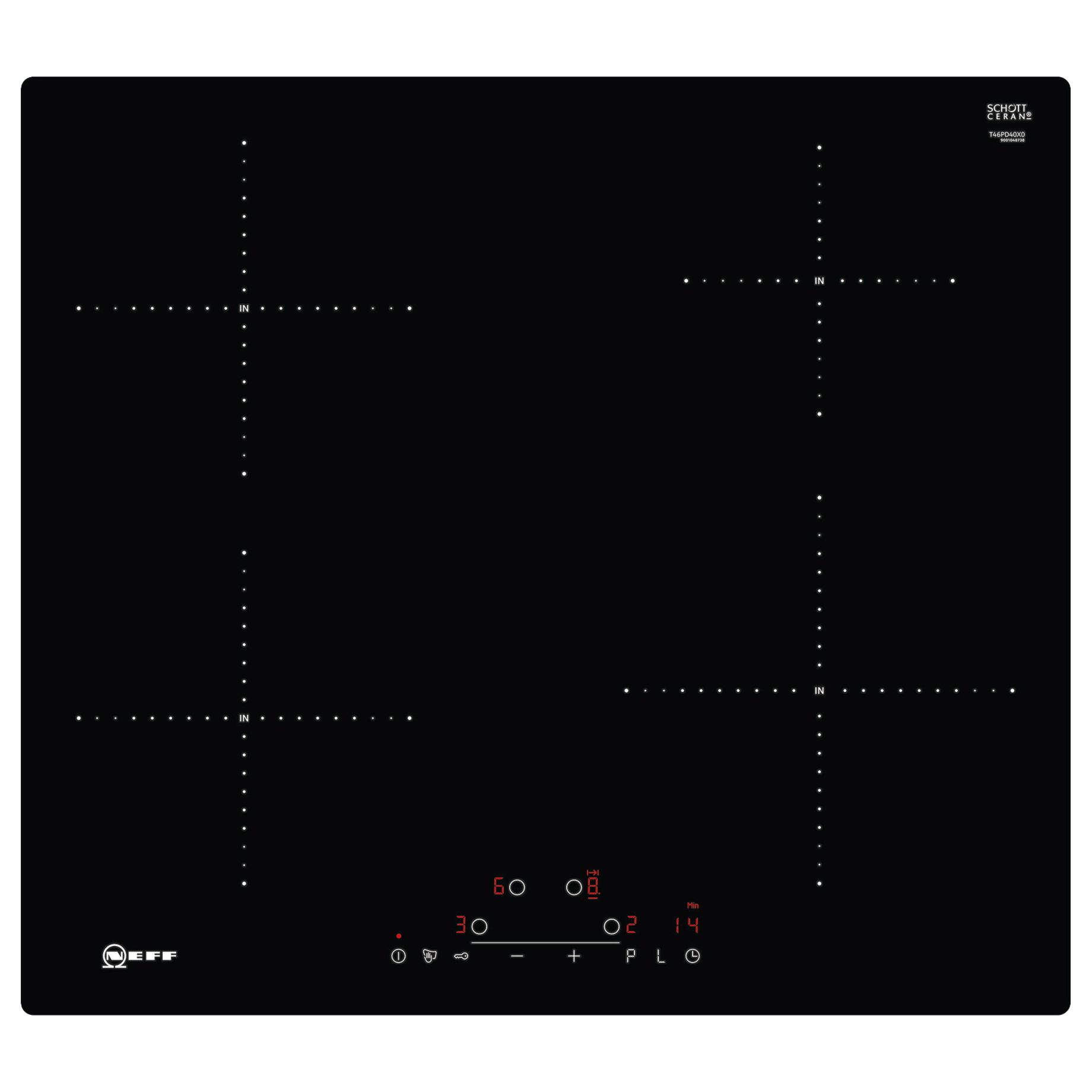 Neff T46PD40X0 57.2cm Induction Hob, Black