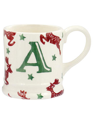Emma Bridgewater Reindeer Alphabet Christmas Tree Decoration Tiny Mug