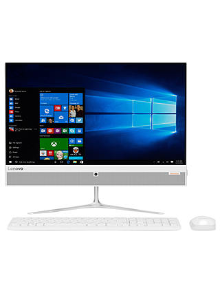 Lenovo IdeaCentre 510 All-in-One PC, Intel Core i7, 8GB, 2TB HDD, NVIDIA GT940MX,  23" Full HD, White