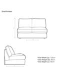 John Lewis Oliver Modular Small 2 Seater Armless Sofa Unit