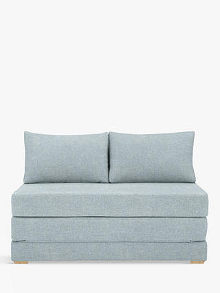 John Lewis & Partners Kip Small Double Sofa Bed with Foam Mattress, Light Leg, Aquaclean Matilda Teal
