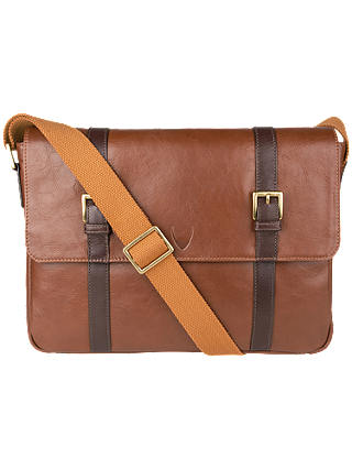 Hidesign Gable Despatch Leather Bag, Tan/Brown