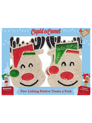 Rosewood Cupid & Comet Paw Licking Festive Treats Gift Box, Pack of 4