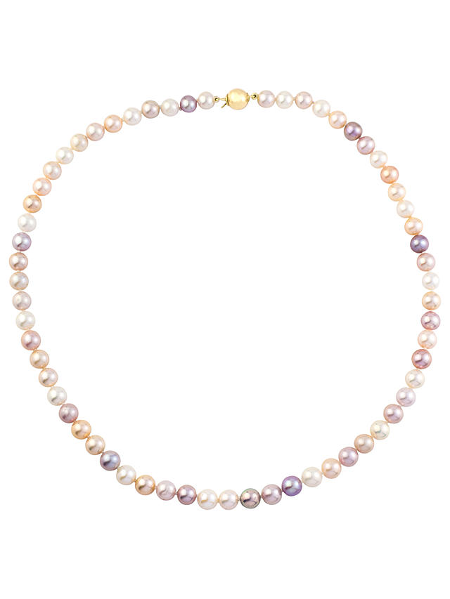 A B Davis 9ct Gold Pearl Necklace, Multi