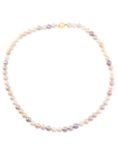 E.W Adams 9ct Gold Pearl Necklace, Multi