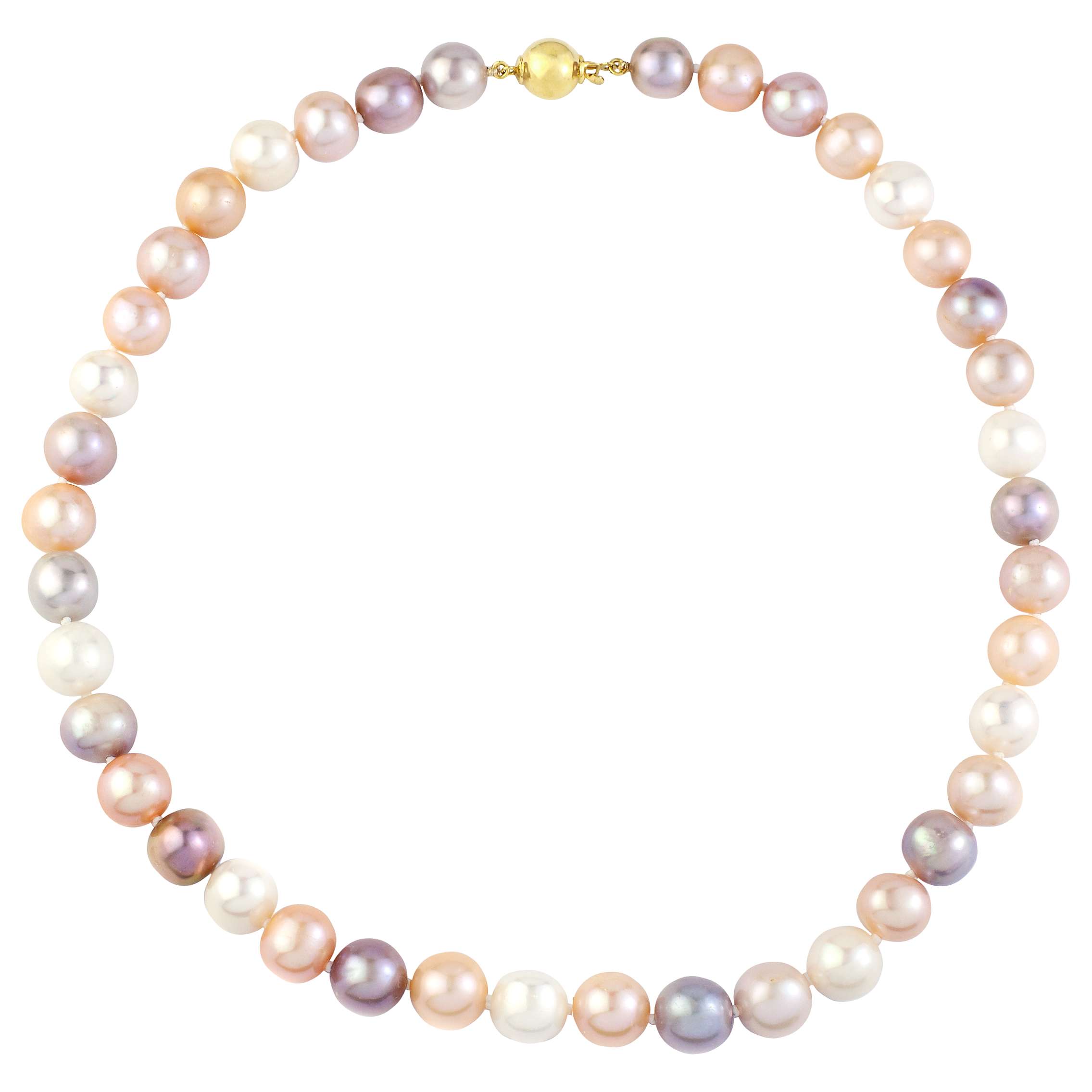 Buy A B Davis 9ct Gold Pearl Necklace Online at johnlewis.com