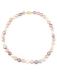 E.W Adams 9ct Gold Pearl Necklace, Blush/Multi