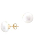 A B Davis 9ct Gold Freshwater Pearl Stud Earrings, White