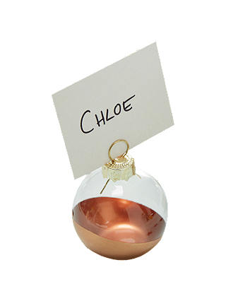 Ginger Ray Rose Gold Bauble Place Cards, Pack of 6