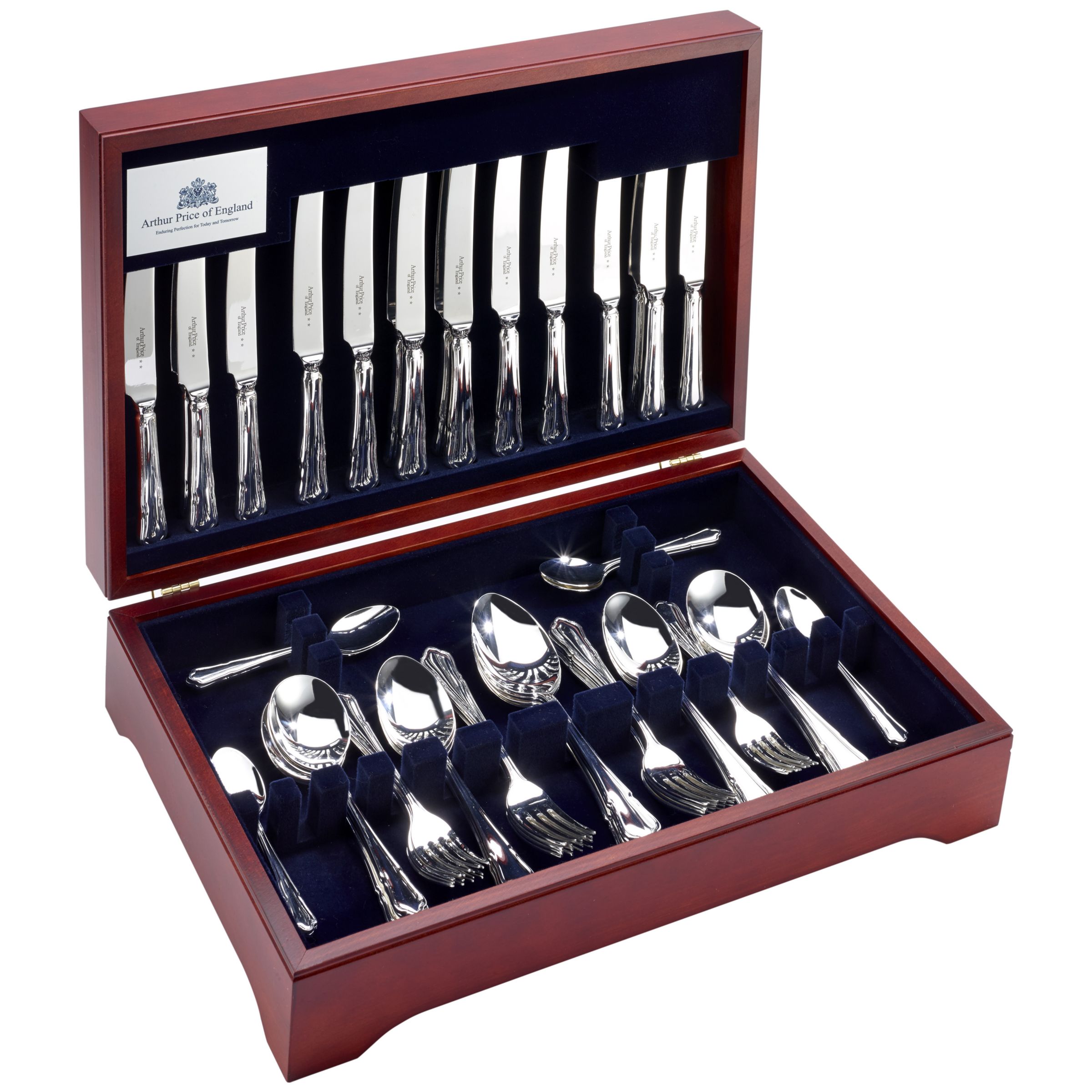 Arthur Price Dubarry Cutlery Canteen, Sovereign Silver Plated, 44 Piece/6 Place Settings
