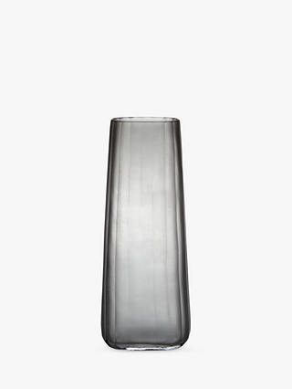 Design Project by John Lewis No.138 Tall Pleated Glass Vase, Grey