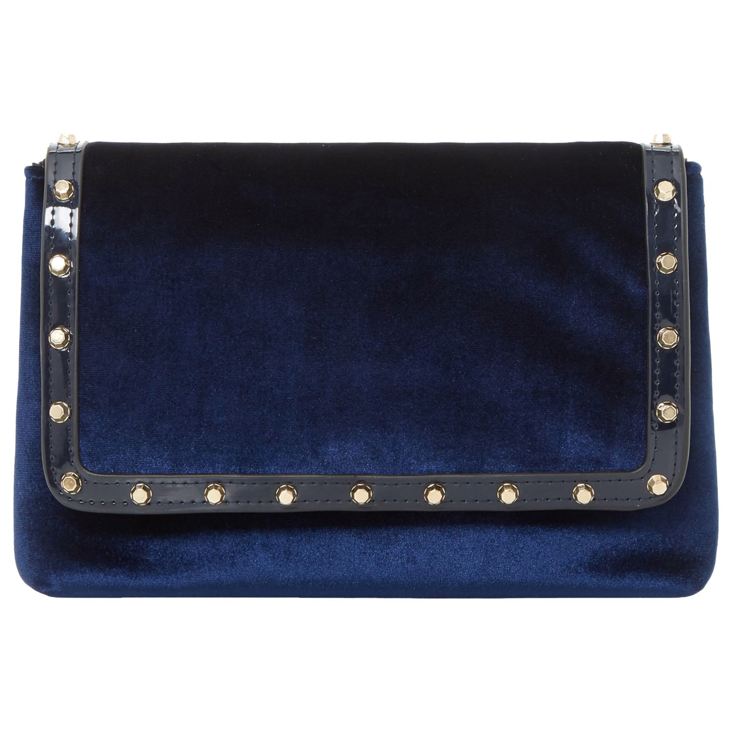 navy velvet evening bag