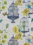 Matthew Williamson Orangery Wallpaper, Pale Sage/Yellow/Kiwi W7141-03