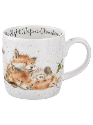 Royal Worcester Wrendale Christmas Foxes Mug, 310ml