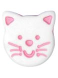 Groves Cat Face Button, 14mm, Pack of 3, Pink
