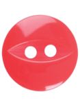 Groves Fish Eye Button, 16mm, Pack of 6, Red