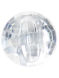 Groves Acrylic Button, 11mm, Pack of 5, Translucent