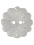 Groves Patterned Button, 22mm, Pack of 2, Clear