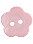 Groves Flower Button, 15mm, Pack of 4, Pink