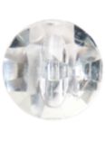 Groves Acrylic Button, 13mm, Pack of 4, Translucent