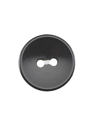 Groves Rimmed Button, 16mm, Pack of 7, Black