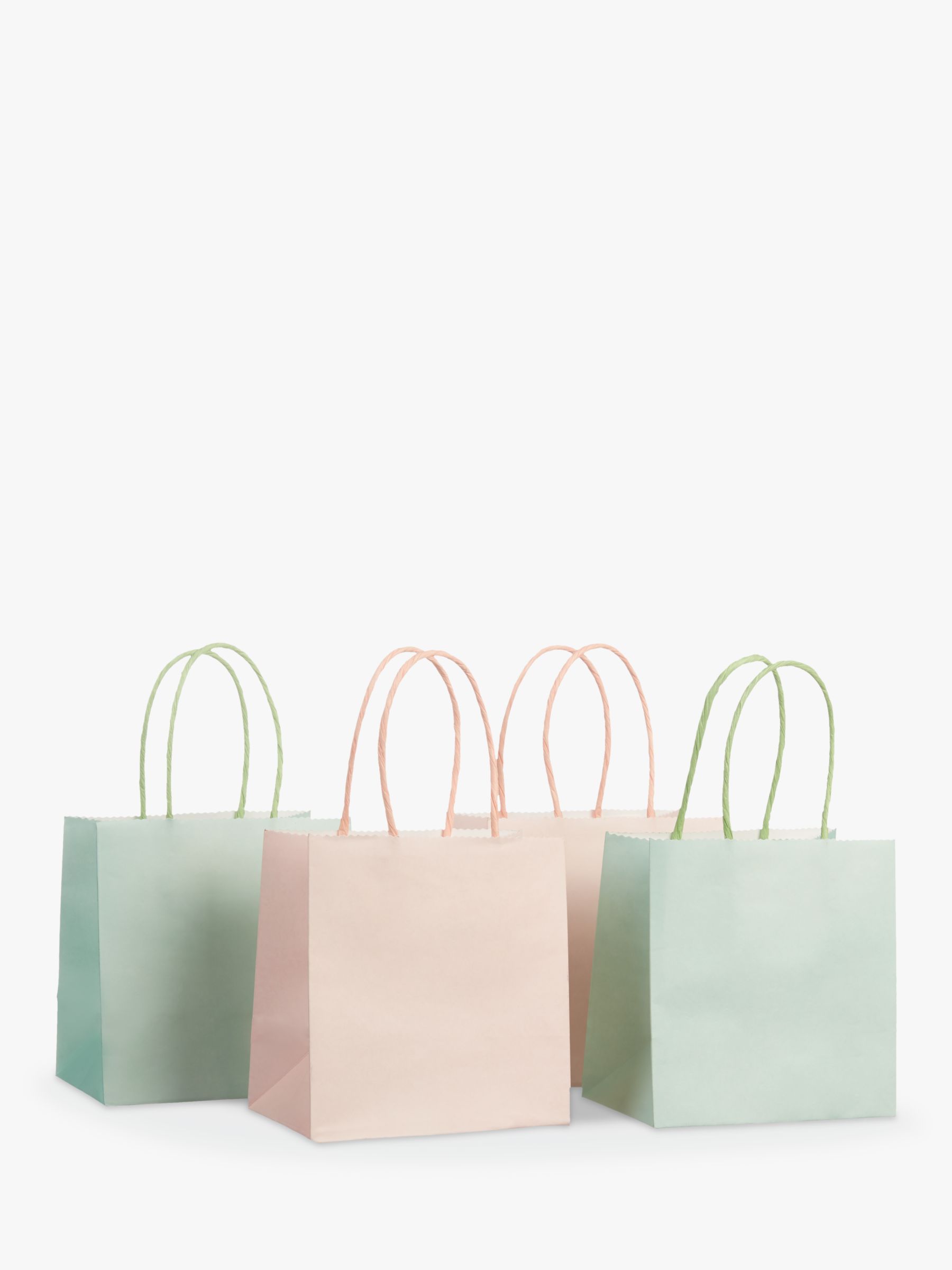 Mini Gift Bags, Pack of 4, Pink/Mint 