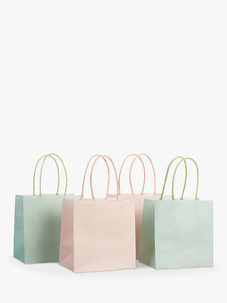John Lewis Mini Gift Bags, Pack of 4, Pink/Mint