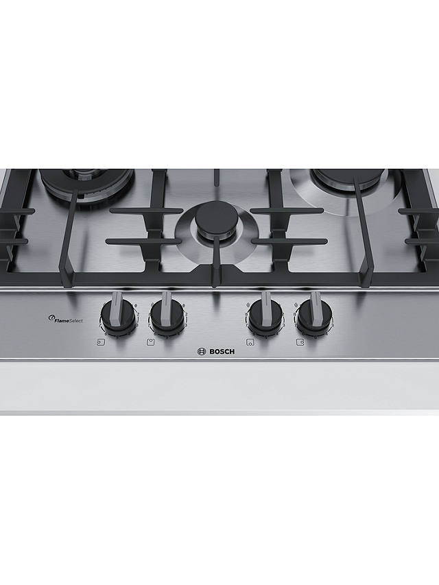 Buy Bosch Serie 6 PCI6A5B90 60cm Gas Hob, Stainless Steel Online at johnlewis.com