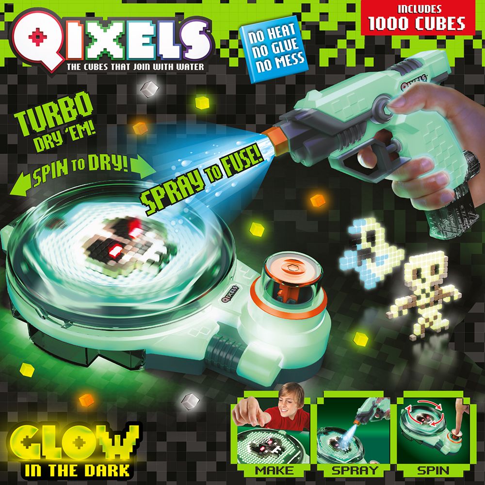 Qixels Glow In The Dark Fuse N Dry Combo Pack at John Lewis &amp; Partners