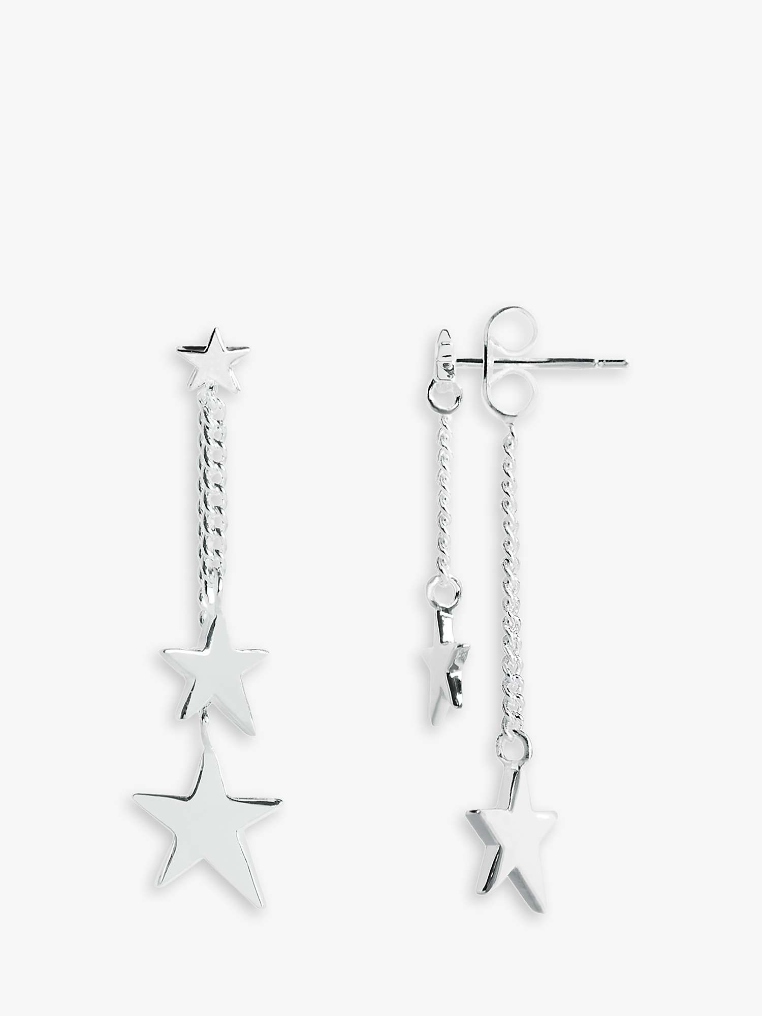 Buy Joma Jewellery Karli Star Drop Earrings, Silver Online at johnlewis.com