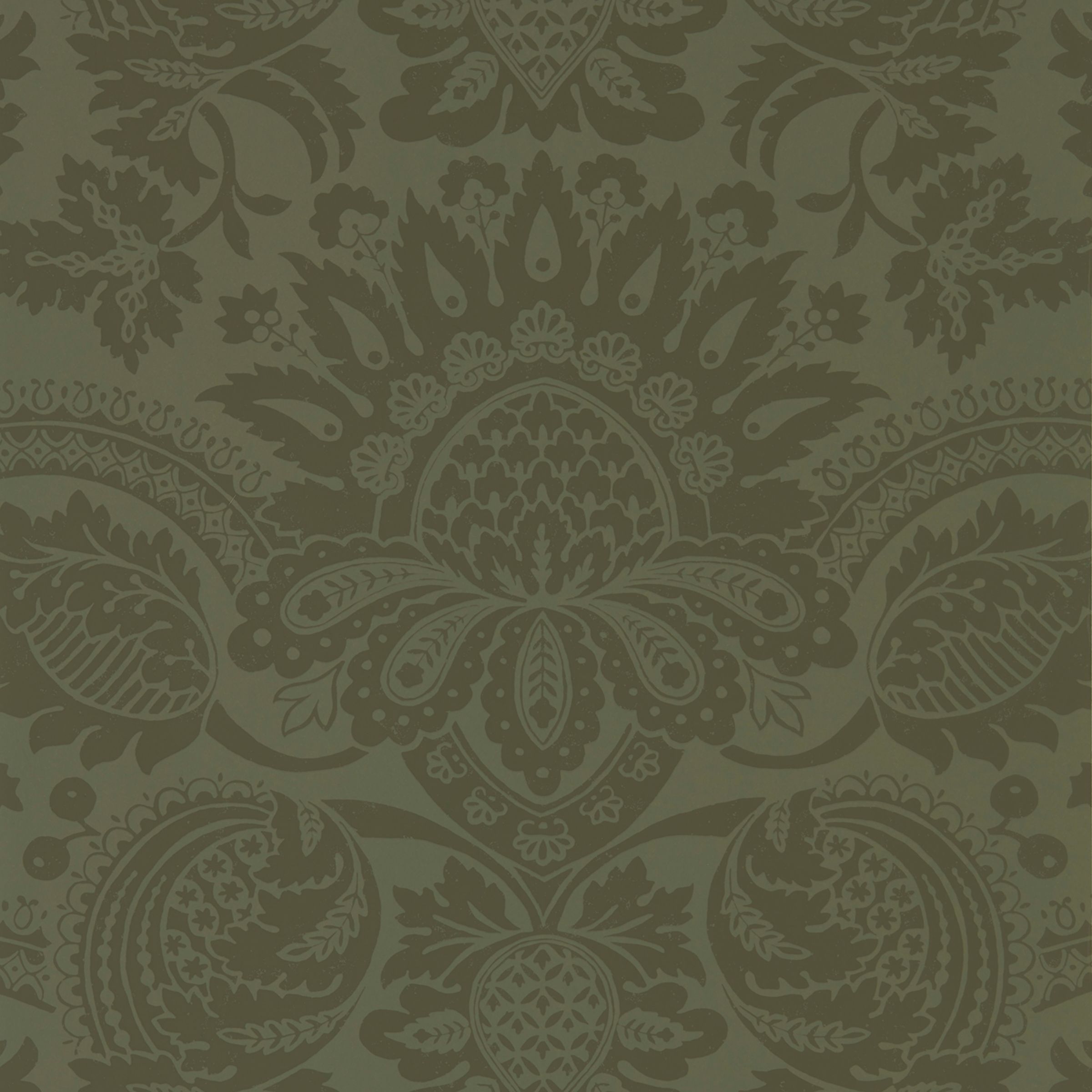 Floral Pomegranate Wallpaper in Blue - Gucci